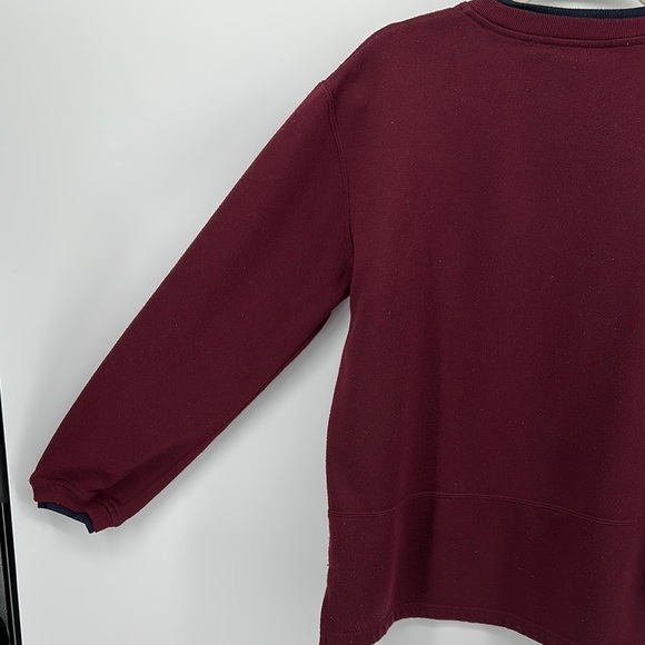 VTG Ladies Club Cozy Maroon Crewneck Penguin Ugly Christmas Sweatshirt Sz Med - Picture 9 of 13